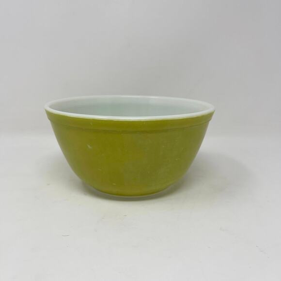 VTG Pyrex 402 Avocado Green 1-1/2 Quart‎ Mixing Bowl MCM - Picture 7 of 9